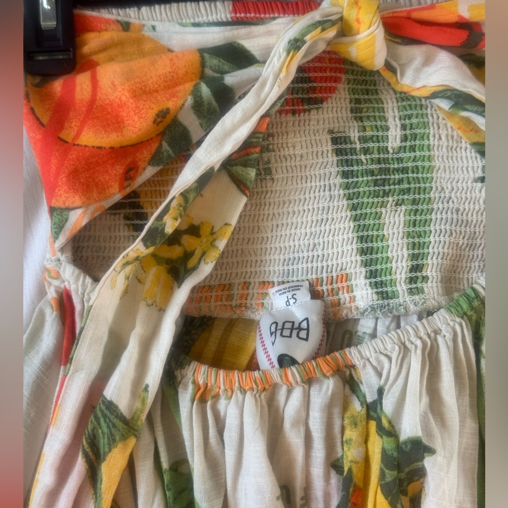 BDG Printed A-Line Smocked strapless printed mini dress - Picture 6 of 6